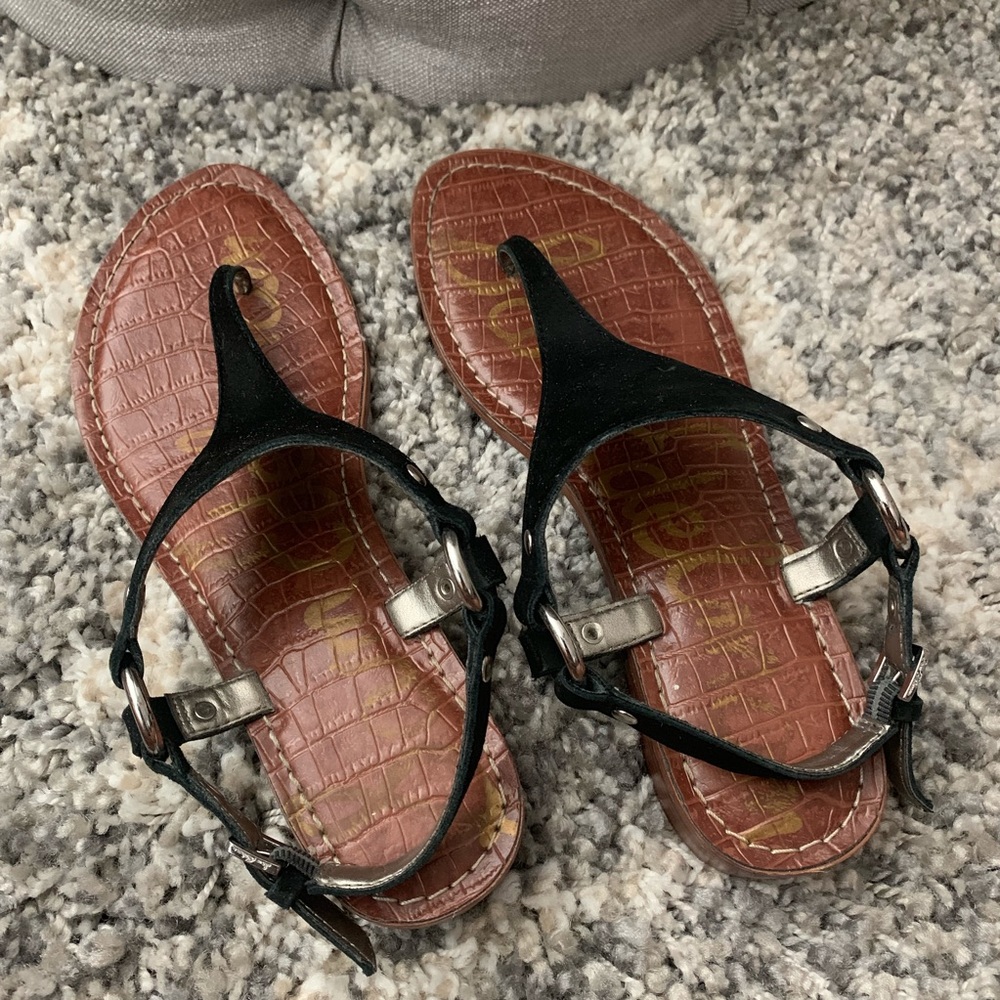 SAM EDELMAN SHOES Black suede sandals